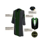 Classic Doctoral Graduation Tam, Gown & Hood Package - Image 3