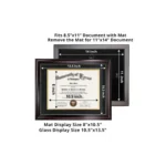 Certificate Document Recycled Polystyrene Frame with Black Gold Double Mat for 8.5"*11" - 2 Colors Available - Image 4