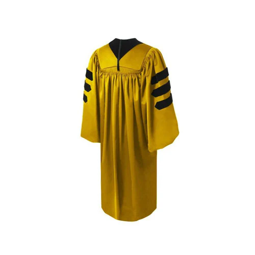 3_5cce6fbe-0528-44b0-b8c2-72469b1fa820 Deluxe Gold Doctoral Gown - Image 1