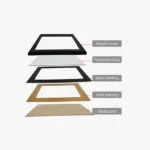 Certificate Document Recycled Polystyrene Frame with Black Gold Double Mat for 8.5"*11" - 2 Colors Available - Image 3