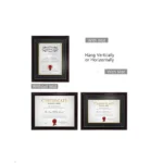Certificate Document Recycled Polystyrene Frame with Black Gold Double Mat for 8.5"*11" - 2 Colors Available - Image 7