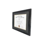 Certificate Document Recycled Polystyrene Frame with Black Gold Double Mat for 8.5"*11" - 2 Colors Available - Image 2