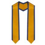 Hunter  Slanted Graduation Stole with Gold Trim - Image 4