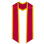 Hunter  Slanted Graduation Stole with Gold Trim - Image 11