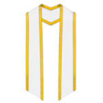 Hunter  Slanted Graduation Stole with Gold Trim - Image 14