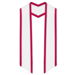 Hunter  Slanted Graduation Stole with Gold Trim - Image 17