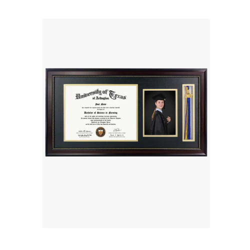 Untitleddesign_3_ebd03ee1-3a1f-42a3-af3d-4ac215c414f2 Certificate Document Recycled Polystyrene Frame with Tassel Holder for 8.5"x11'' - 4 Colors Available - Image 1